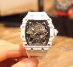 KV Factory Swiss Replica Richard Mille RM35-01 Skeleton Watch W White Rubber Band